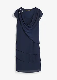 Minikleid im Lagen-Look mit dekorativem Accessoire, bonprix