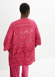 Strickjacke mit Spitze, bonprix