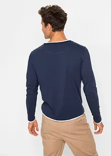 2 in 1 Shirt (2er Pack), Langarm, bonprix