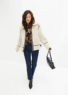 Veste aspect peau de mouton, bonprix