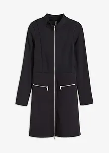 Minikleid aus Punto di Roma mit Reißveschlussdetail, bonprix