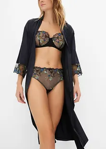 Kimono en satin avec broderie, bonprix