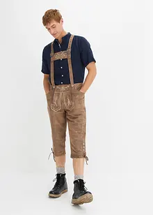 Regular Fit Trachtenhose aus Lederimitat, bonprix