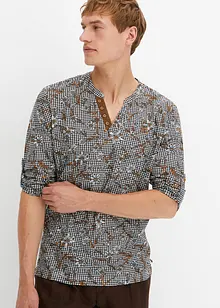 Henleyshirt mit Krempelärmel, bonprix