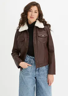 Pilotenjacke aus Lederimitat, bonprix