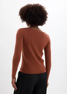 Pullover mit wellenförmigen Ausschnitt, bonprix