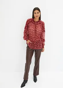 Blouse en crêpe à volants, bonprix