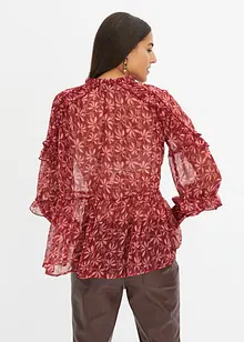 Blouse en crêpe à volants, bonprix