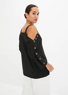 Langarmshirt mit Ösen, bonprix