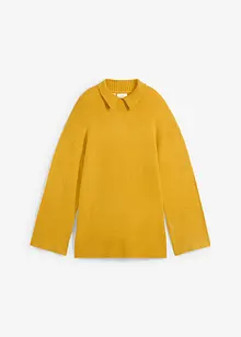 Pull oversize avec col roulé et fentes sur le côté, bonprix