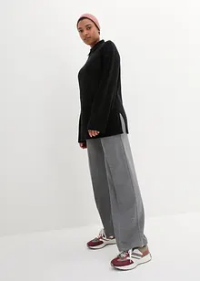 Oversize Pullover mit Turtleneck und Seitenschlitzen, bonprix