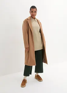 Oversize Pullover mit Turtleneck und Seitenschlitzen, bonprix