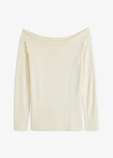 Off-Shoulder-Ripp-Pullover, bonprix