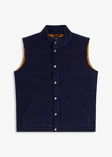 Gilet sans manches matelassé en velours milleraies, bonprix