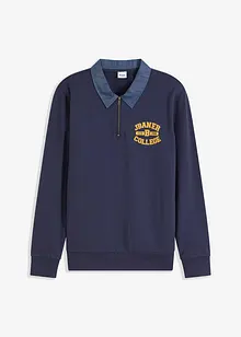 Sweat à col polo, bonprix