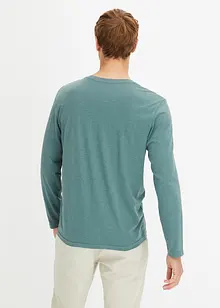 Henleyshirt, Langarm aus reiner Bio-Baumwolle, bonprix