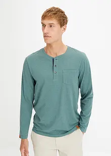 Henleyshirt, Langarm aus reiner Bio-Baumwolle, bonprix