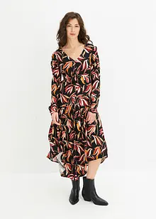 Robe midi en léger crêpe de viscose, bonprix