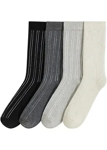 Chaussettes thermiques coton intérieur éponge (lot de 4 paires), bonprix