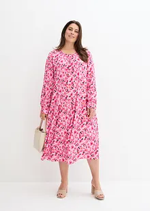 Robe midi en viscose, effet froissé, bonprix