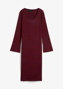 Robe rayée en jersey côtelé, bonprix