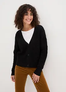 Strickjacke mit Zopfmuster, bonprix