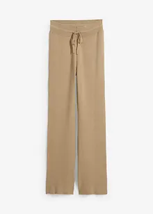 Pantalon en maille à taille élastiquée et lien à nouer, bonprix