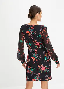 Kleid mit Meshärmeln, bonprix