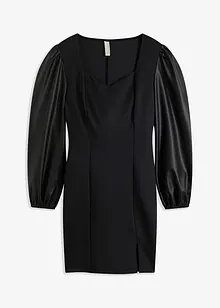 Kleid mit Lederimitat, bonprix