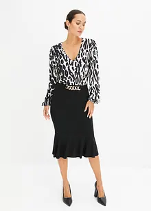 Robe midi avec détail ceinture, bonprix