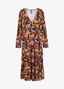 Robe midi en jersey Milano à fleurs, bonprix