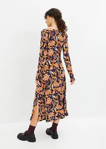 Robe midi en jersey Milano à fleurs, bonprix