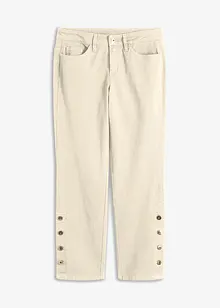 Pantalon en twill avec boutons en bas des jambes, bonprix