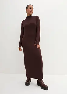 Maxi-Feinstrickkleid mit Stehkragen, langarm, bonprix