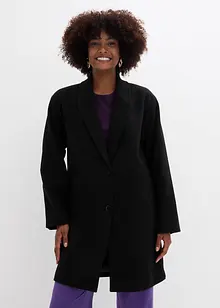 Manteau court à col en maille, bonprix