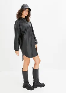 Oversized Lederimitat-Kleid, bonprix