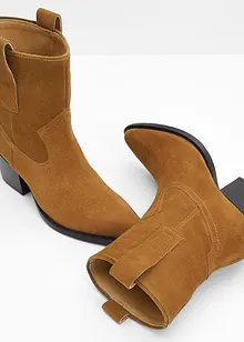 Bottines western en cuir, bonprix