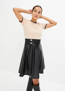 Lederimitat-Kleid, bonprix