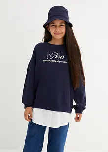 Sweatshirt mit Bluseneinsatz, bonprix