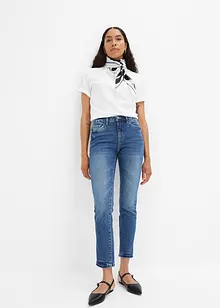 Slim Fit Jeans Mid Waist, cropped, John Baner JEANSWEAR