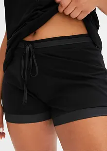 Pyjashort en coton/viscose et satin, bonprix