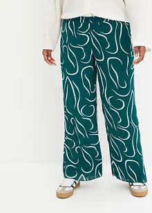 Pantalon fluide à imprimé, bonprix