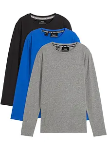 Langarmshirt mit Bio Baumwolle (3er-Pack), bonprix