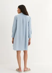 Robe-chemise courte et tissée à base arrondie, bonprix