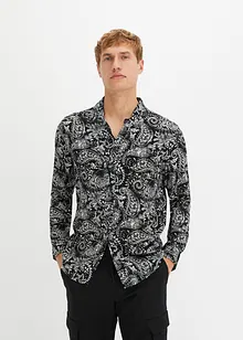 Langarmhemd aus fließender Viskose, Slim Fit, bonprix