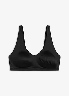 Brassière rembourrée sans armatures en matière brillante, bonprix