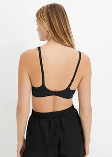 Wattiertes Bralette ohne Bügel aus glänzendem Material, bonprix