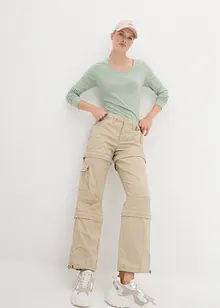 Pantalon technique détachable par zip, déperlant, bonprix