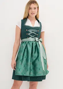 Dirndl mit Stehkragen, knieumspielend (2-tlg. Set), bonprix