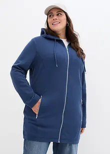 Long-Sweatjacke mit Reißverschlusstaschen, bonprix